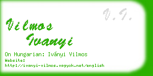 vilmos ivanyi business card