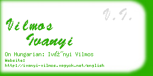 vilmos ivanyi business card